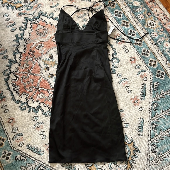 Aritzia black satin Zadie dress - Picture 7 of 8